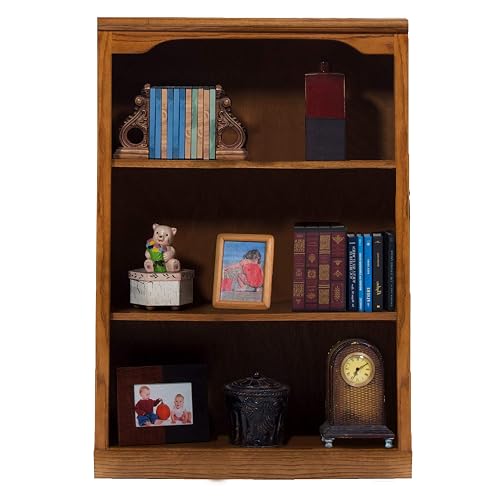 Oak 48 Open Bookcase in Dark