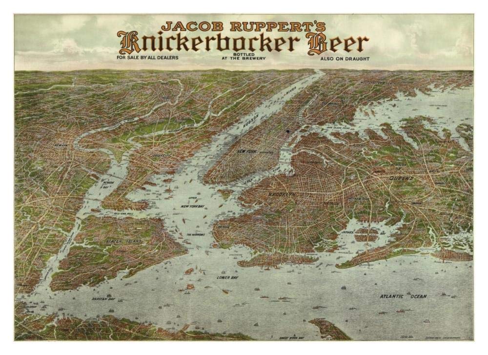 Panoramic view of New York City and vicinity, 1912-Paper Art-38x28”