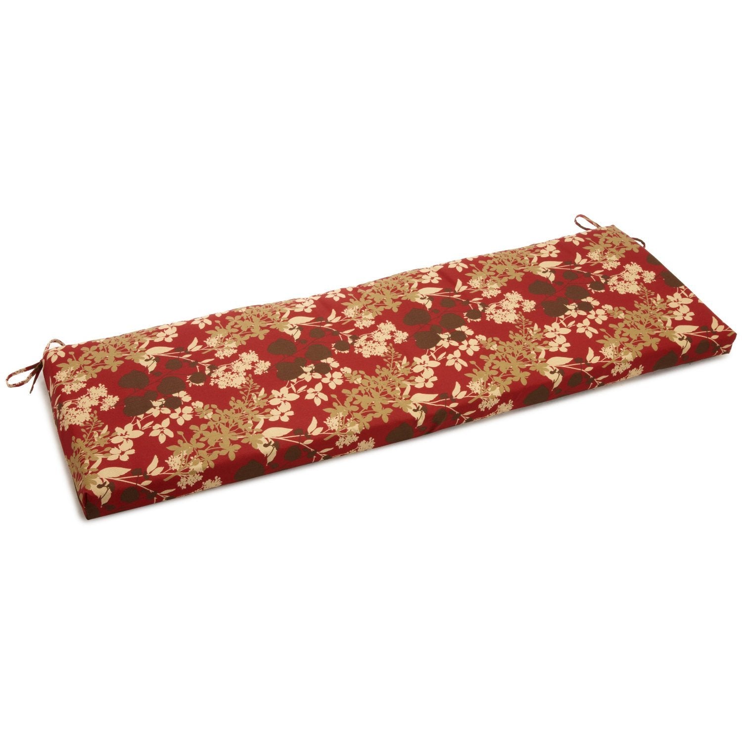 63-inch by 19-inch Spun Polyester Bench Cushion - Montfleuri Sangria