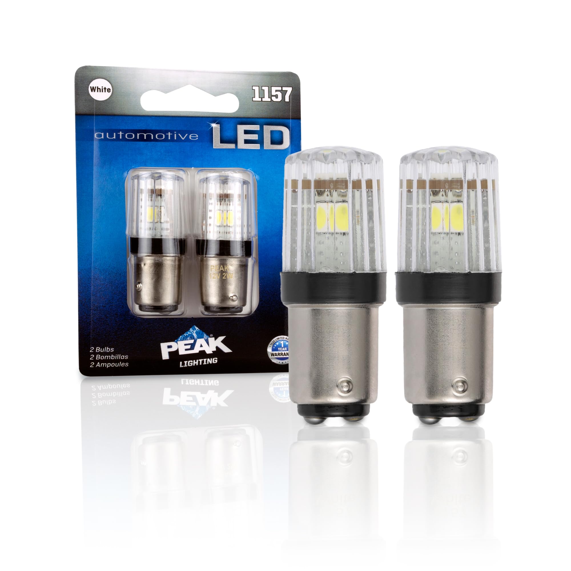Peak LED Forward Lighting Miniature Automotive Bulb 1157, (Pack of 1)