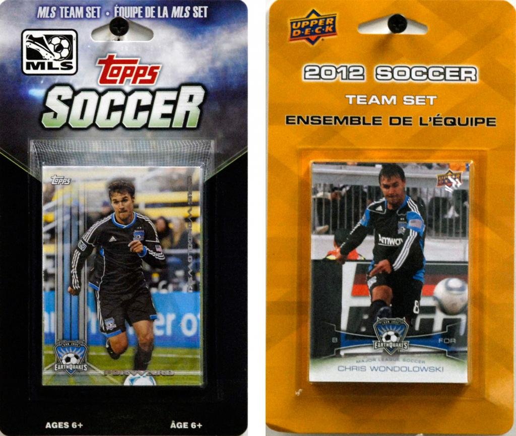 MLS San Jose Earthquakes 2 Different Licensed Trading Card Team Sets