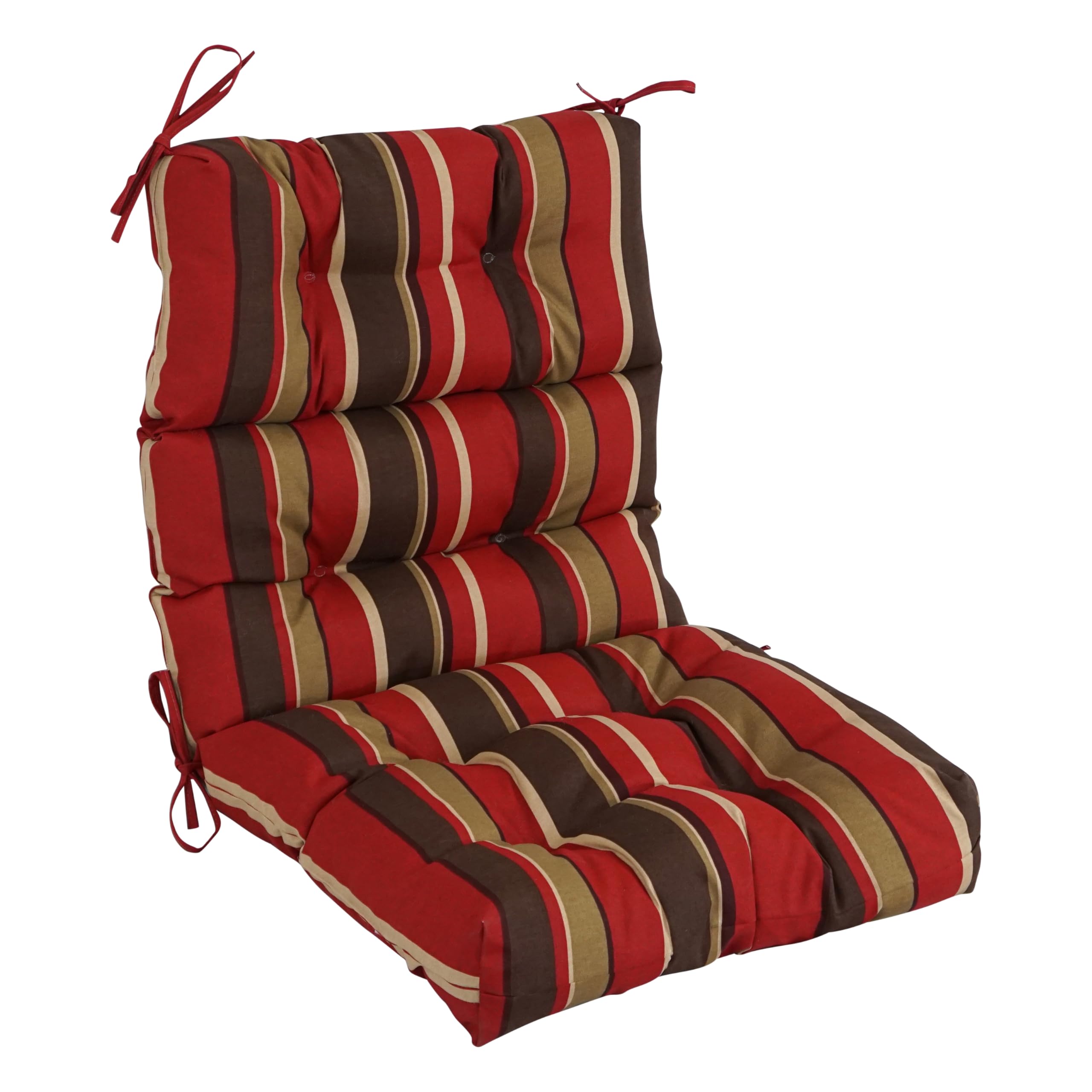 22-inch by 45-inch Spun Polyester Patterned Outdoor Tufted Chair Cushion