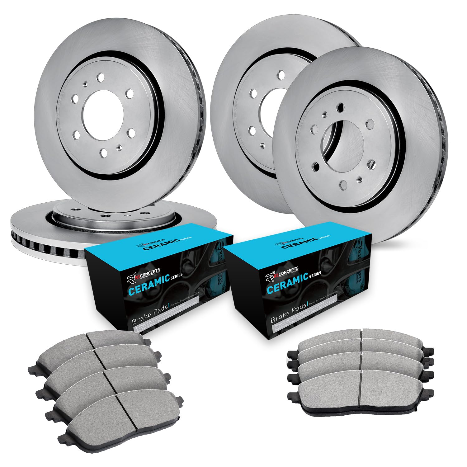 R1 Concepts Disc Brake Rotor Set with Ceramic Pads WFWN2-72042