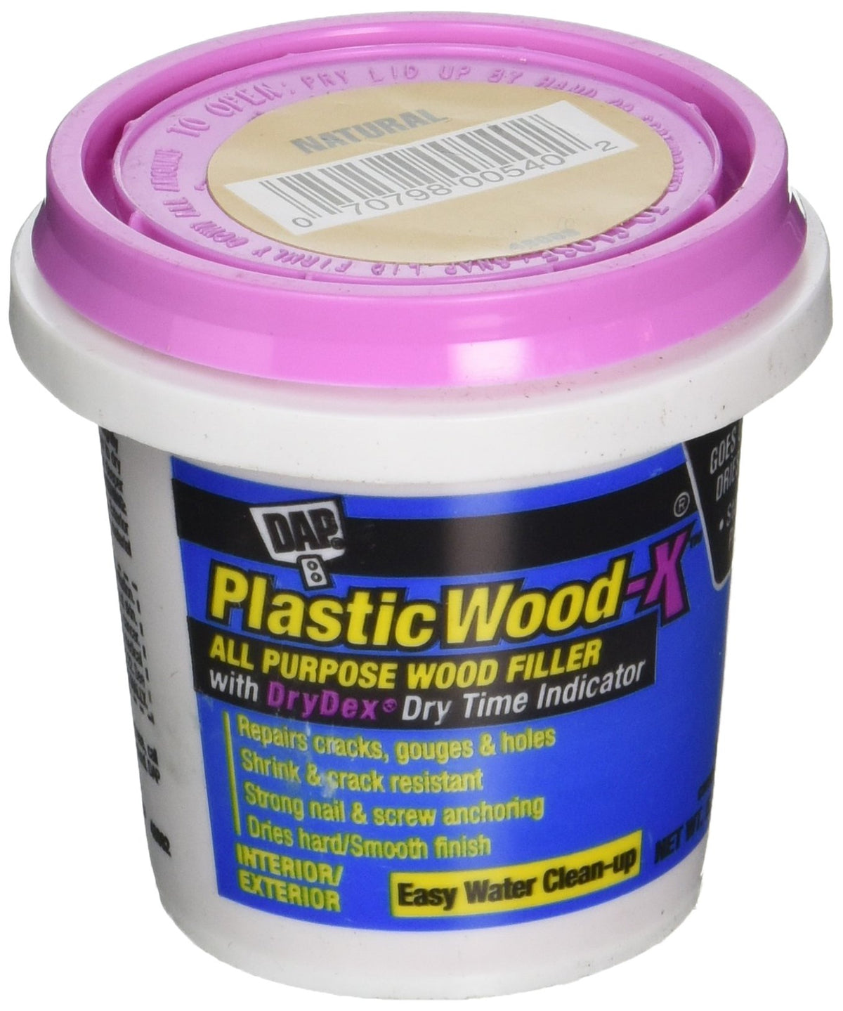 Dap 540 Series 00540 5.5Oz Natural Plastic Wood-X W/Drydex, 5.5 Oz