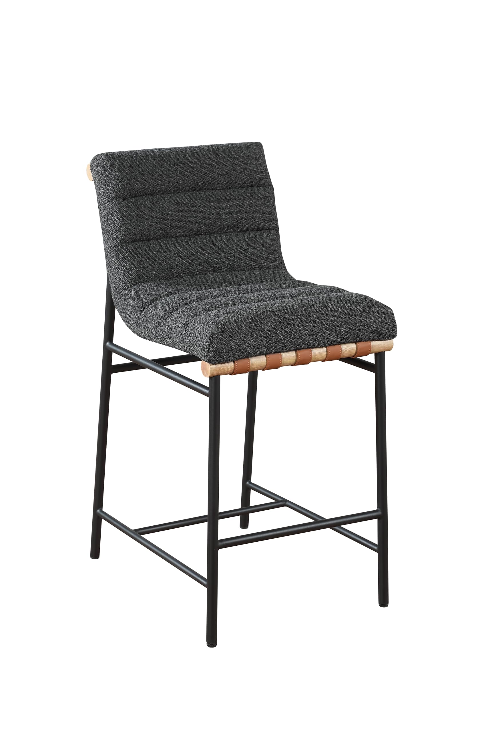 Lilola Living Lahni Dark Gray Boucle Fabric Counter Height Chair