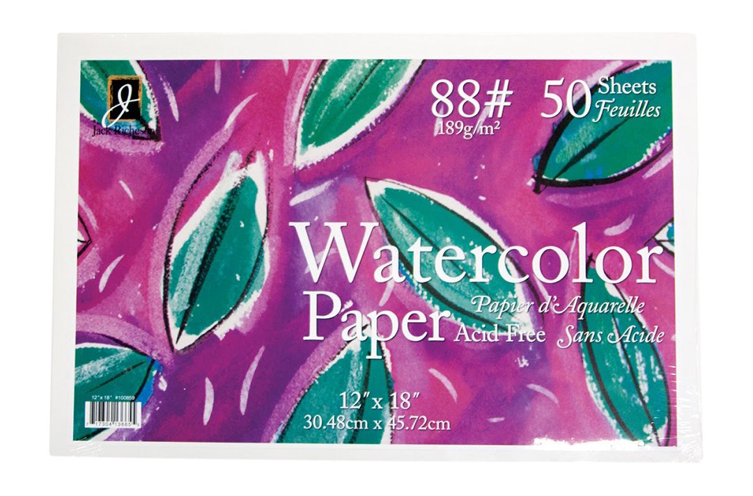 Jack Richeson 50 Pack 12 X 18 88# Watercolor Paper