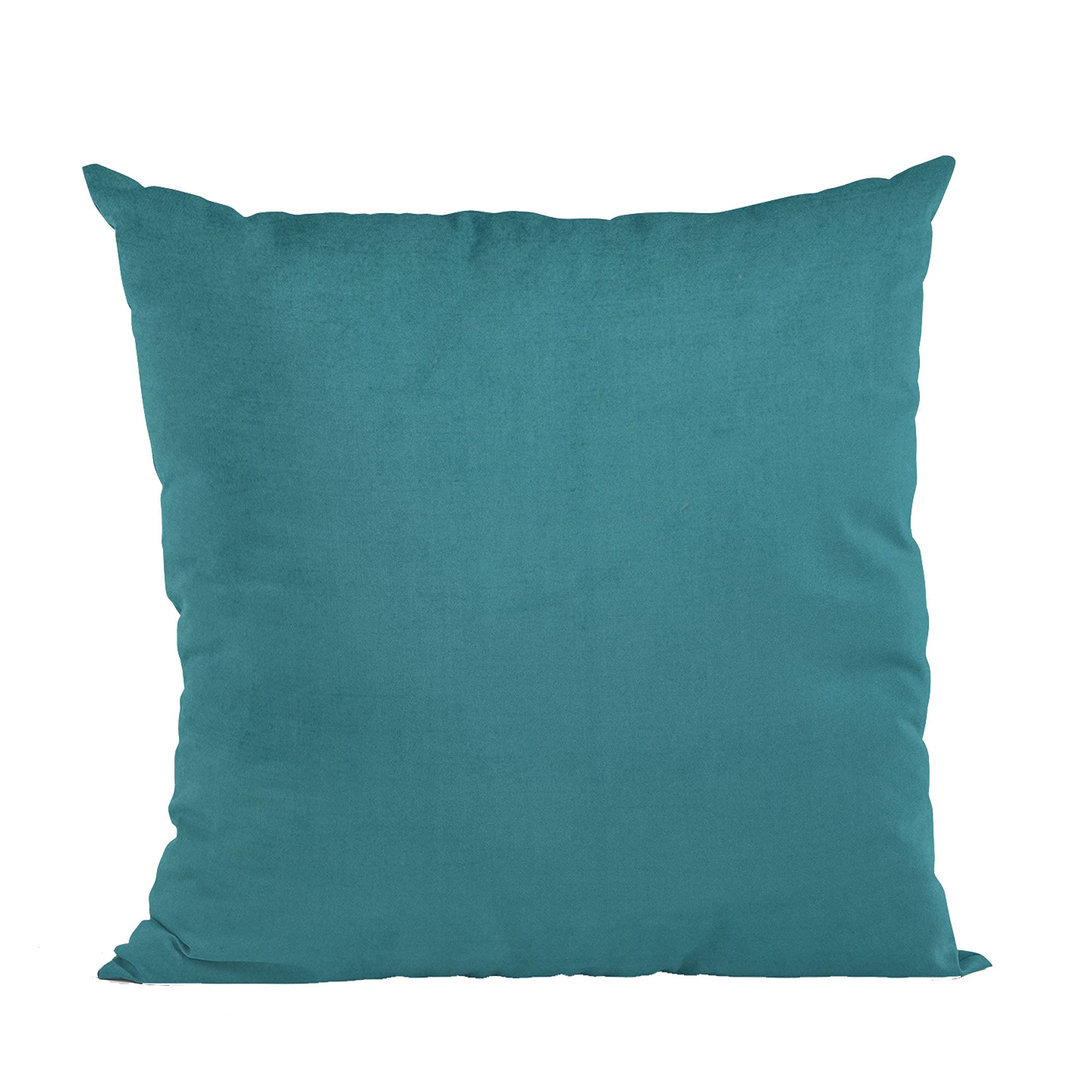 Plutus Sky Blue Solid Shiny Velvet Luxury Throw Pillow - Double sided  24 x 24″