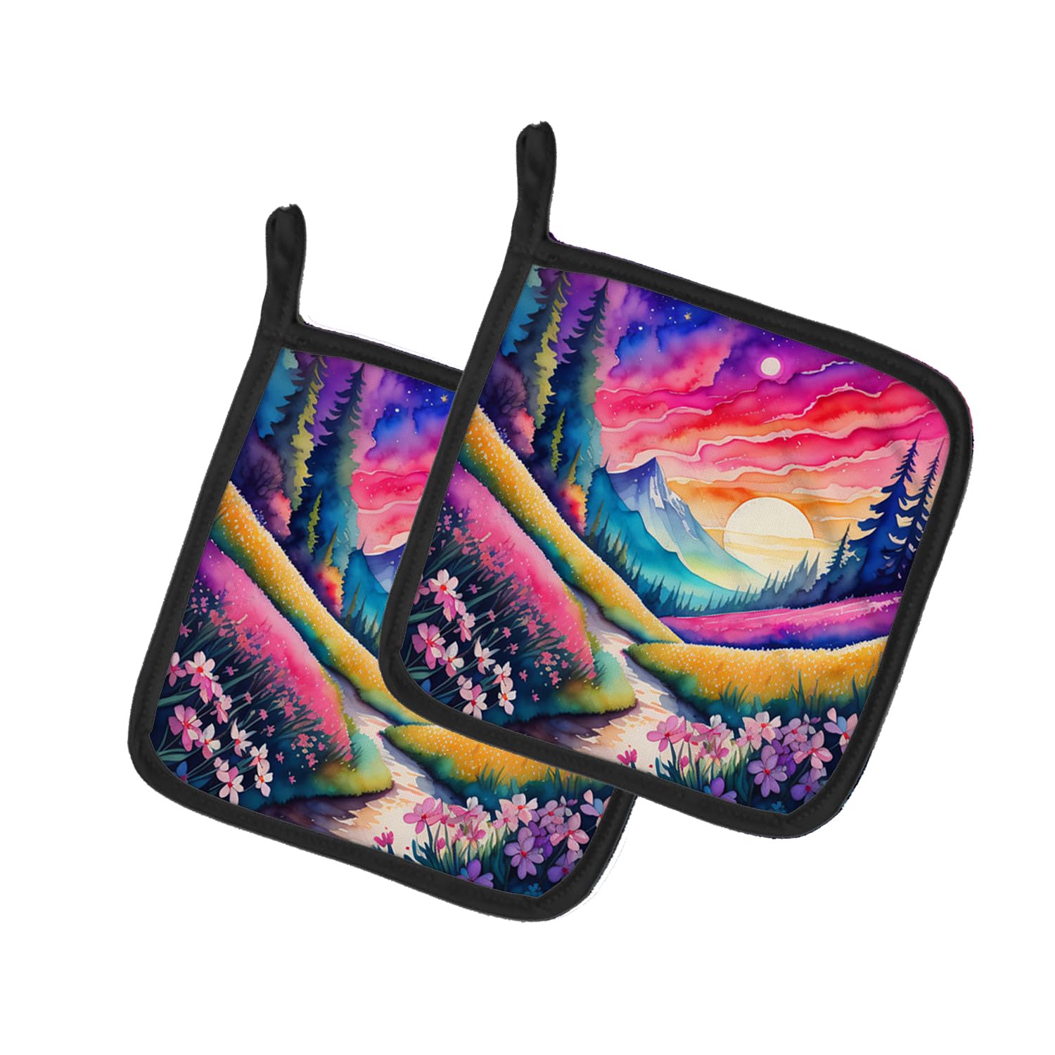 Colorful Phlox Pair of Pot Holders