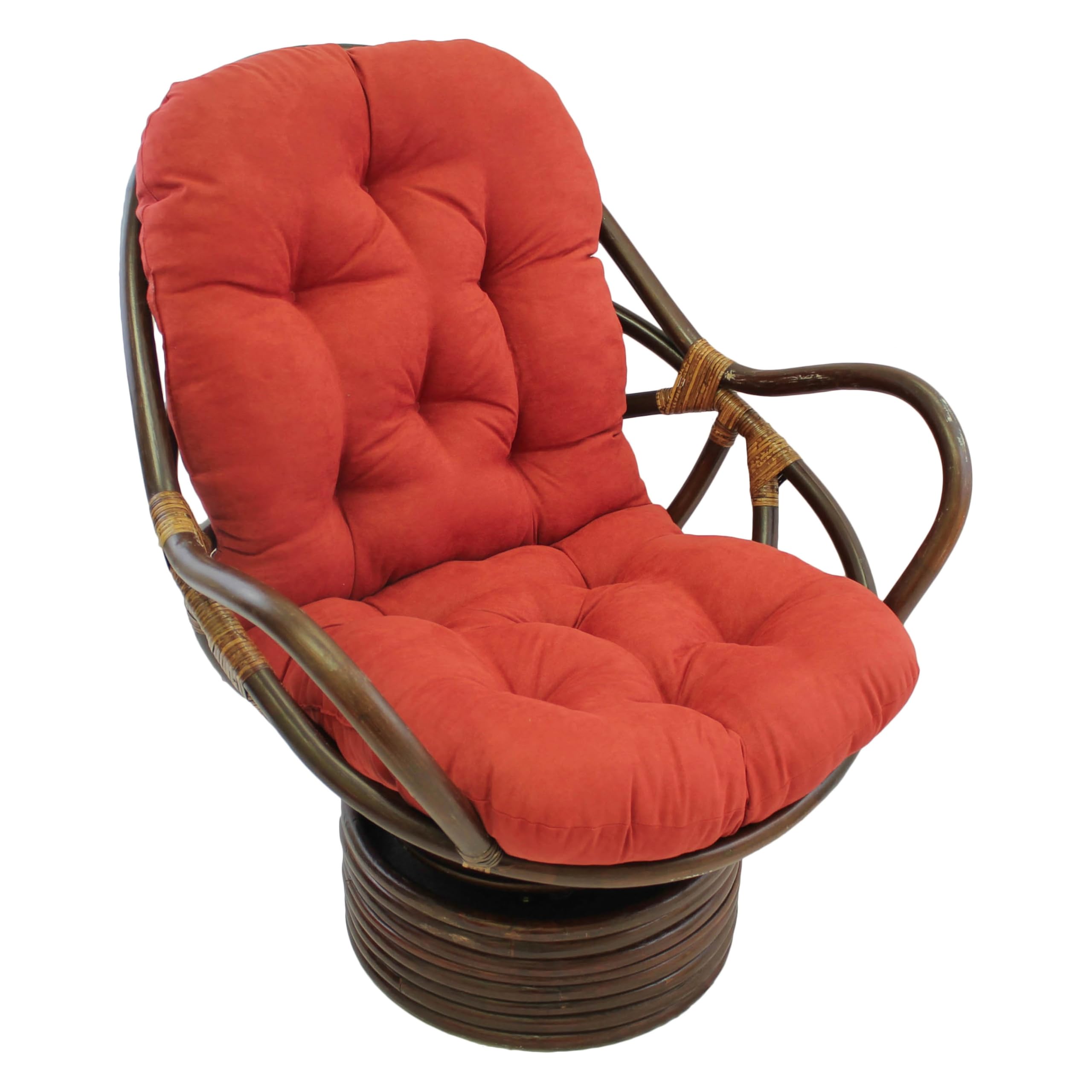 48-inch by 24-inch Solid Micro Suede Swivel Rocker Cushion - Cardinal Red