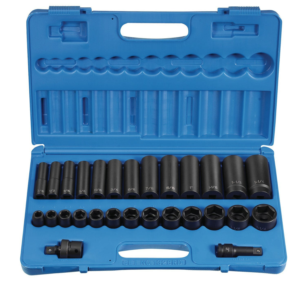 Grey Pneumatic (1328Rd 1/2 Drive 28-Piece Standard/Deep Socket Set
