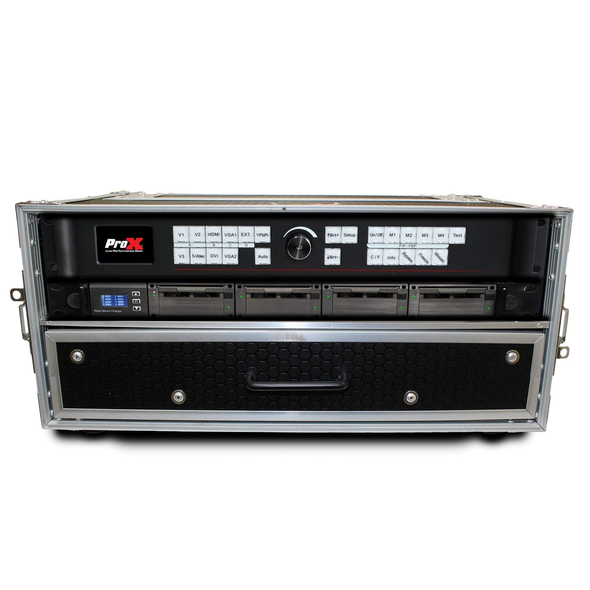 Prox Xs-Wm2U2Dr 2U Rack Case With 2U Rack Drawer 12 Deep