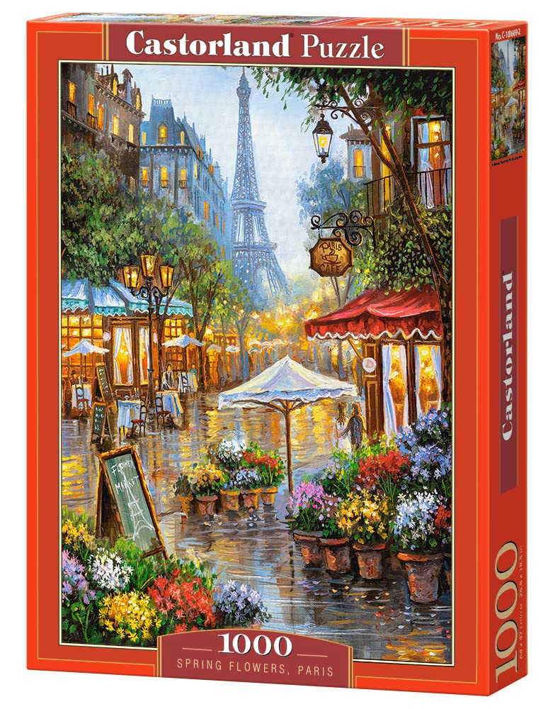 Bridge Toys - Castorland, 1000 Piece Jigsaw Puzzle, Spring Flowers, Paris