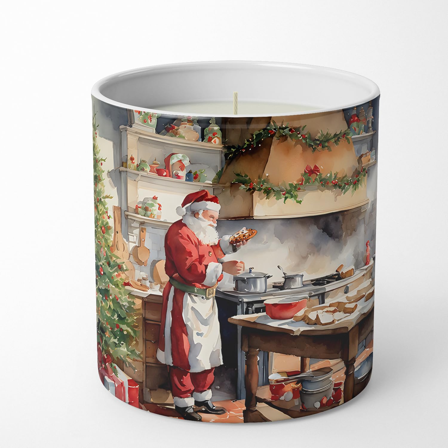 Cookies with Santa Claus Decorative Soy Candle