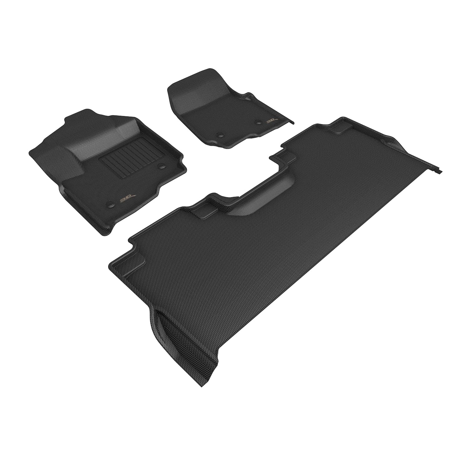 3D MAXpider Compatible with FORD F-250/350/450 CREW CAB 2023-2026 BUCKET SEAT, KAGU BLACK R1 R2 (VINYL FLOOR, W/UNDERSEAT STORAGE)