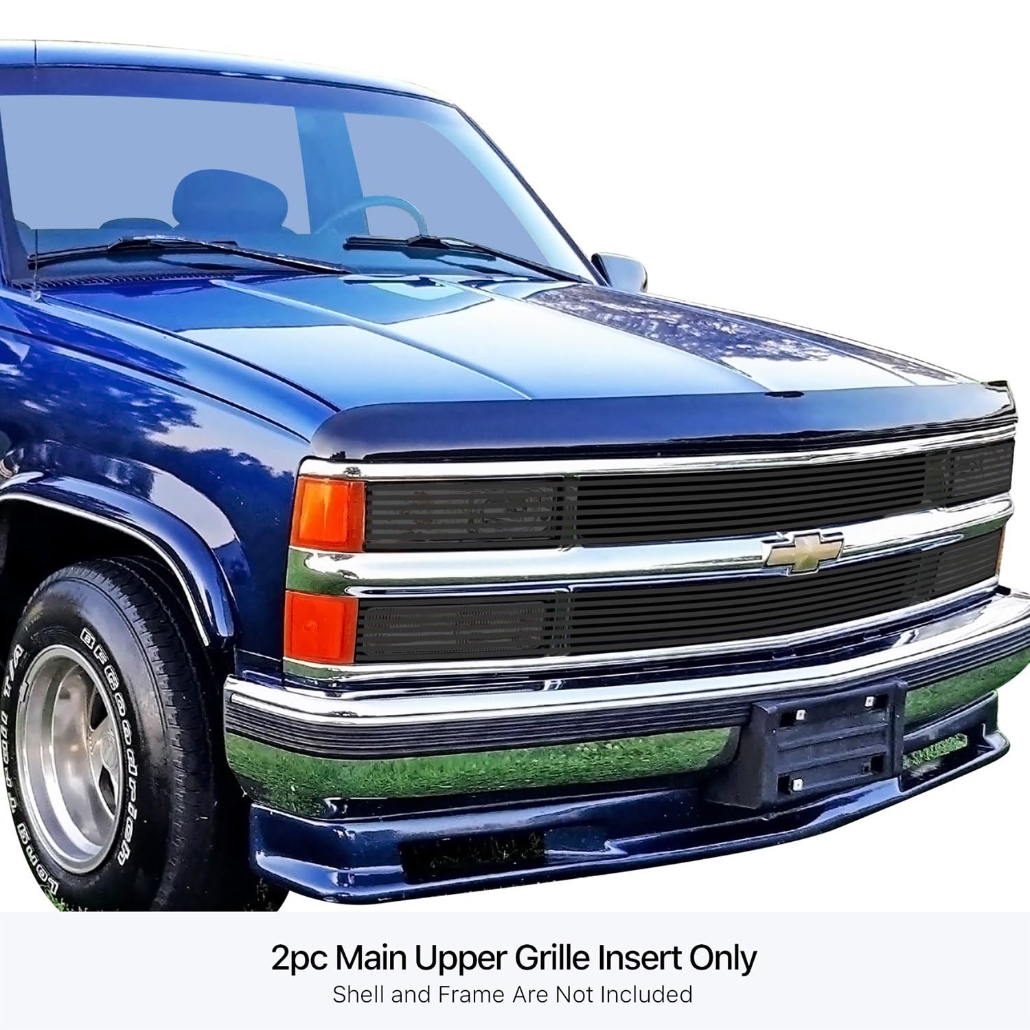 Stainless Steel Main Upper High Density SS Billet Grille 1994-1999 Chevy Blazer Not For S-10 Phantom Style /1994-1999 Chevy C/K Pickup Not For C2500 Single Light Phantom Style /1994-1999 Chevy Suburban Phantom Grille /1994-1999 Chevy Tahoe Phantom Grille