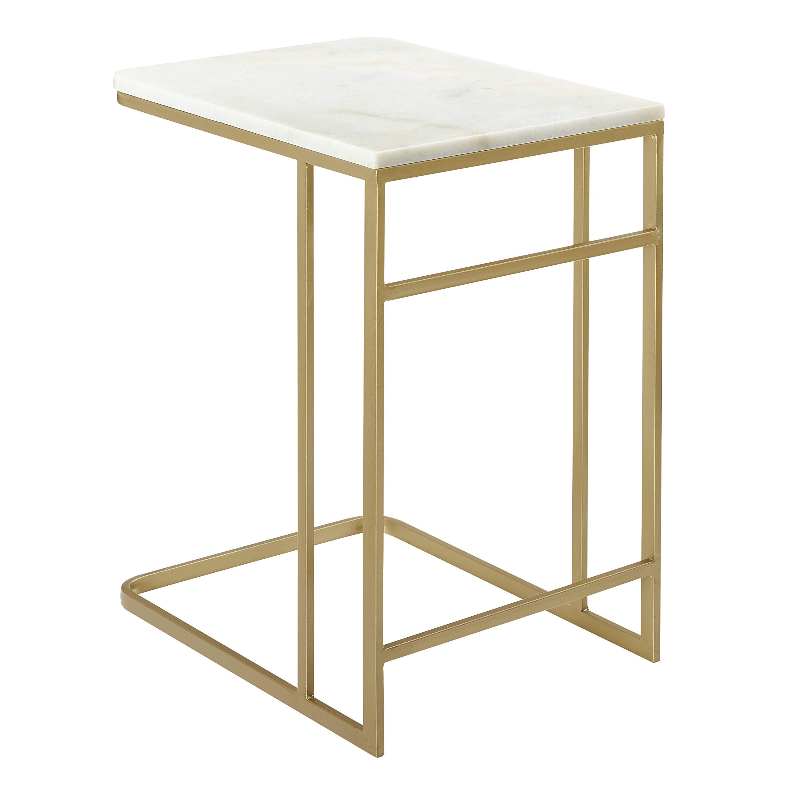 Sei Furniture Fallon Marble C Table, Gold
