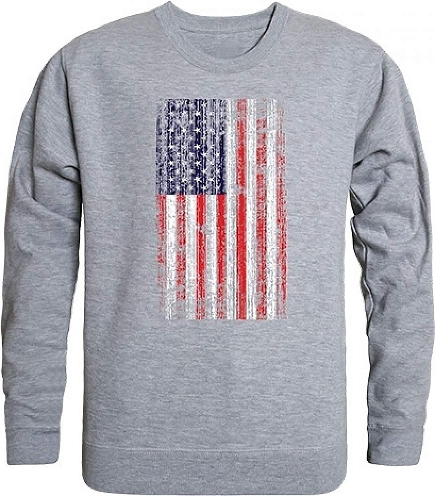 GraphicCrewneck,Distressed Flag, HGY, S