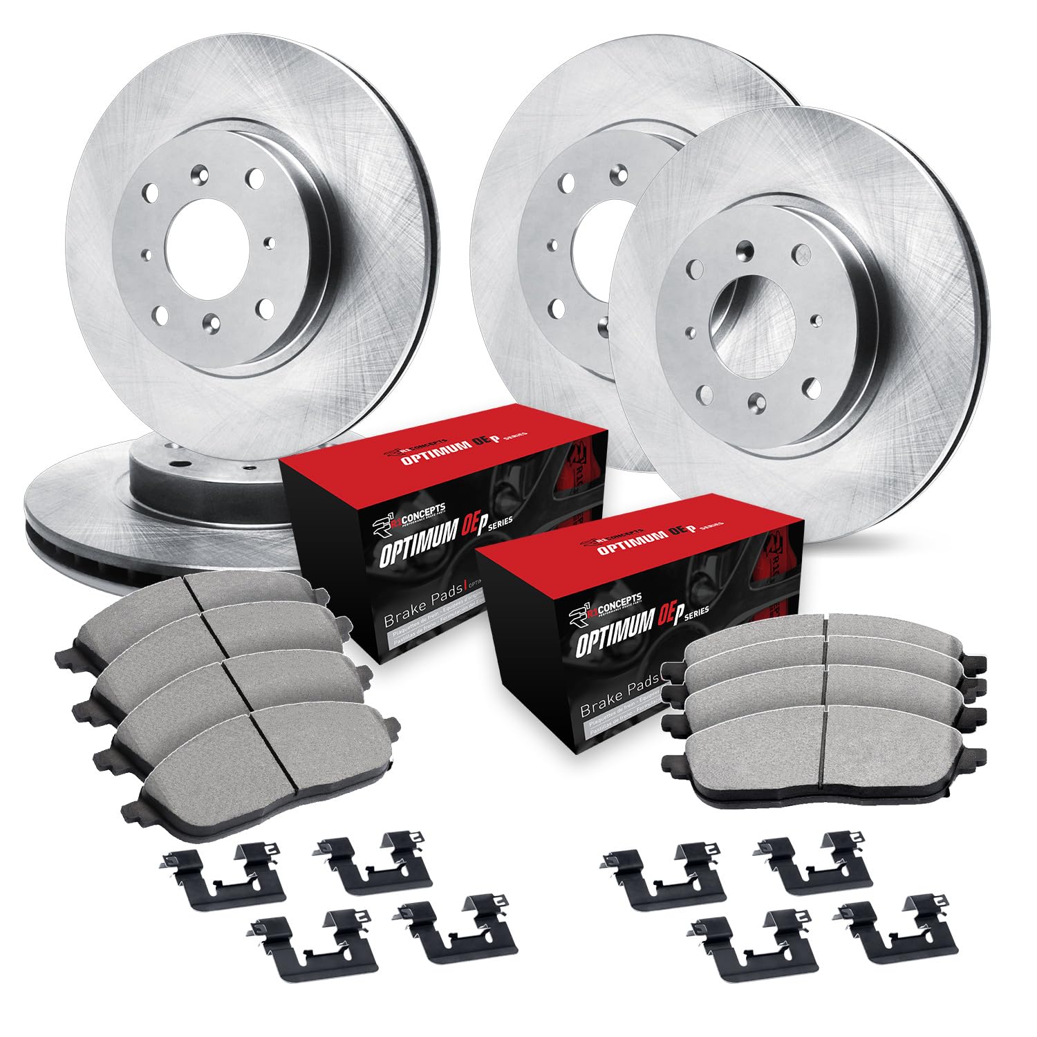 R1 Concepts Disc Brake Rotor Set with Optimum Oe Pads and Hardware WFUH2-76419