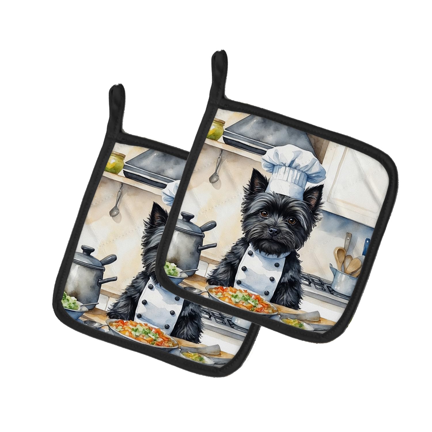 Cairn Terrier The Chef Pair of Pot Holders