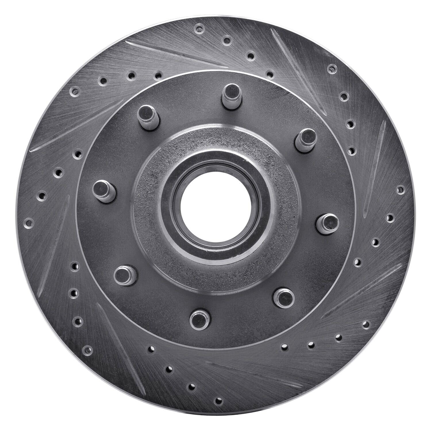 R1 Concepts Brake Rotor Drilled and Slotted Silver EDZ-54118R