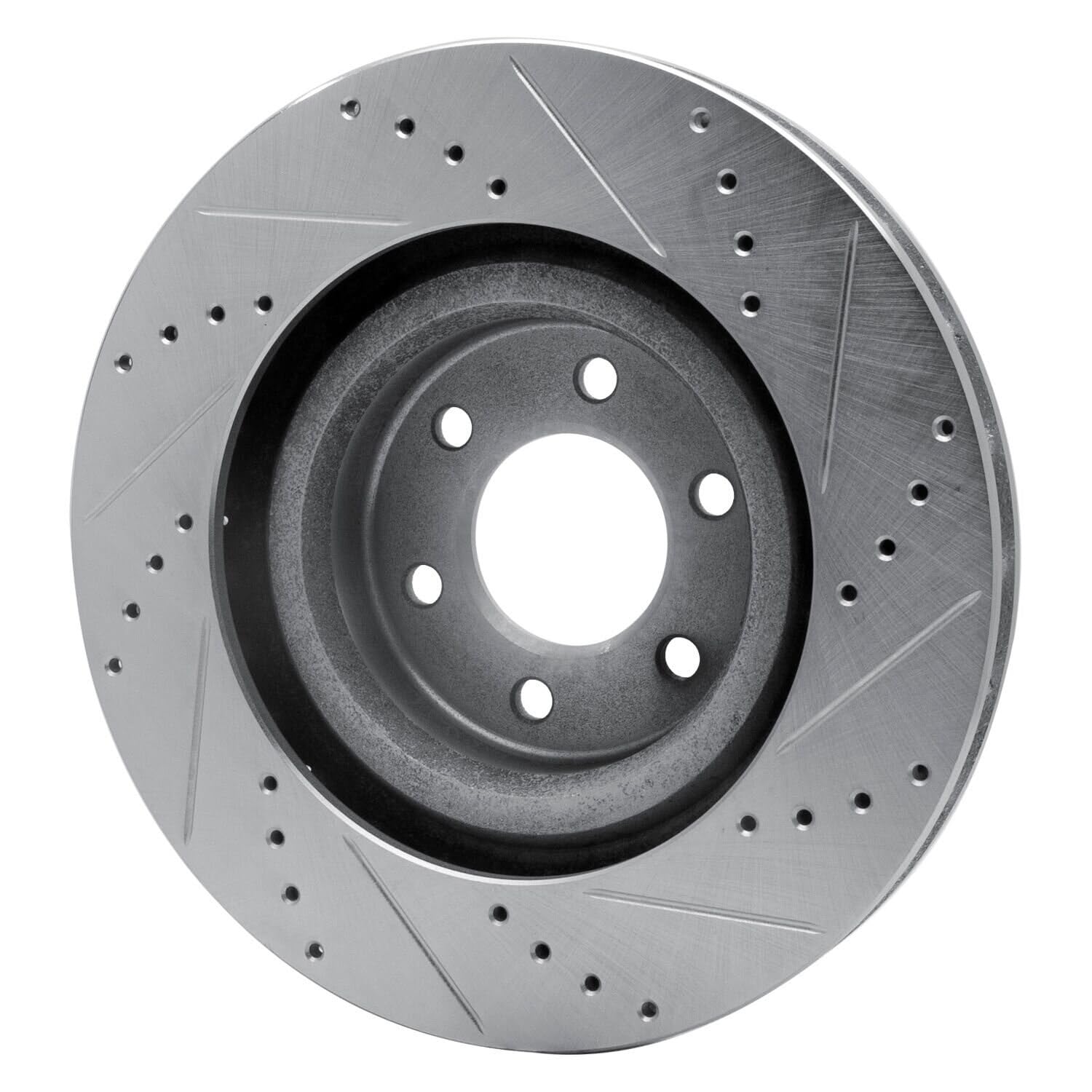 R1 Concepts Brake Rotor Drilled and Slotted Silver EDZ-40013L