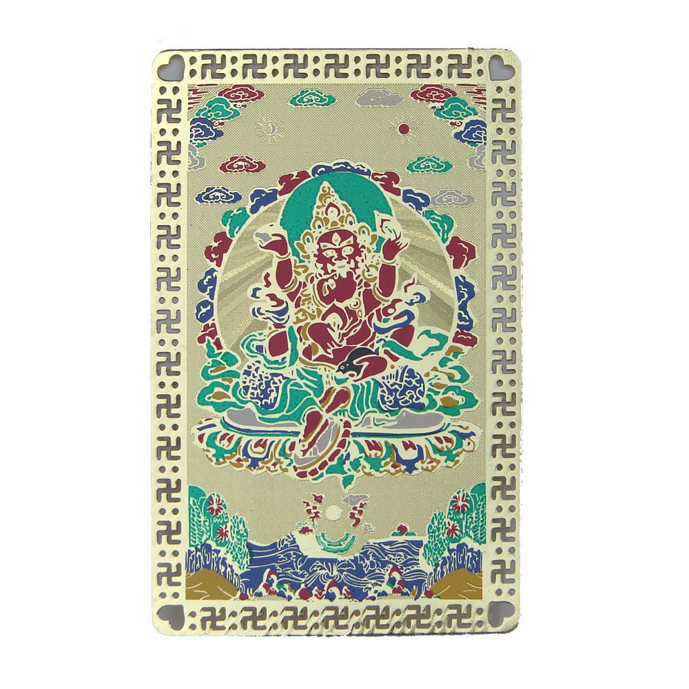 Red Dzambhala Talisman Card