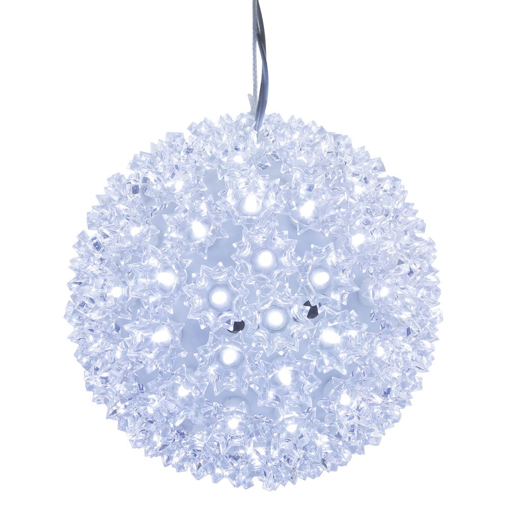 Casafoyer Elegant 7.5-Inch LED Starlight Sphere Christmas Ornament ( Pack of 2 )