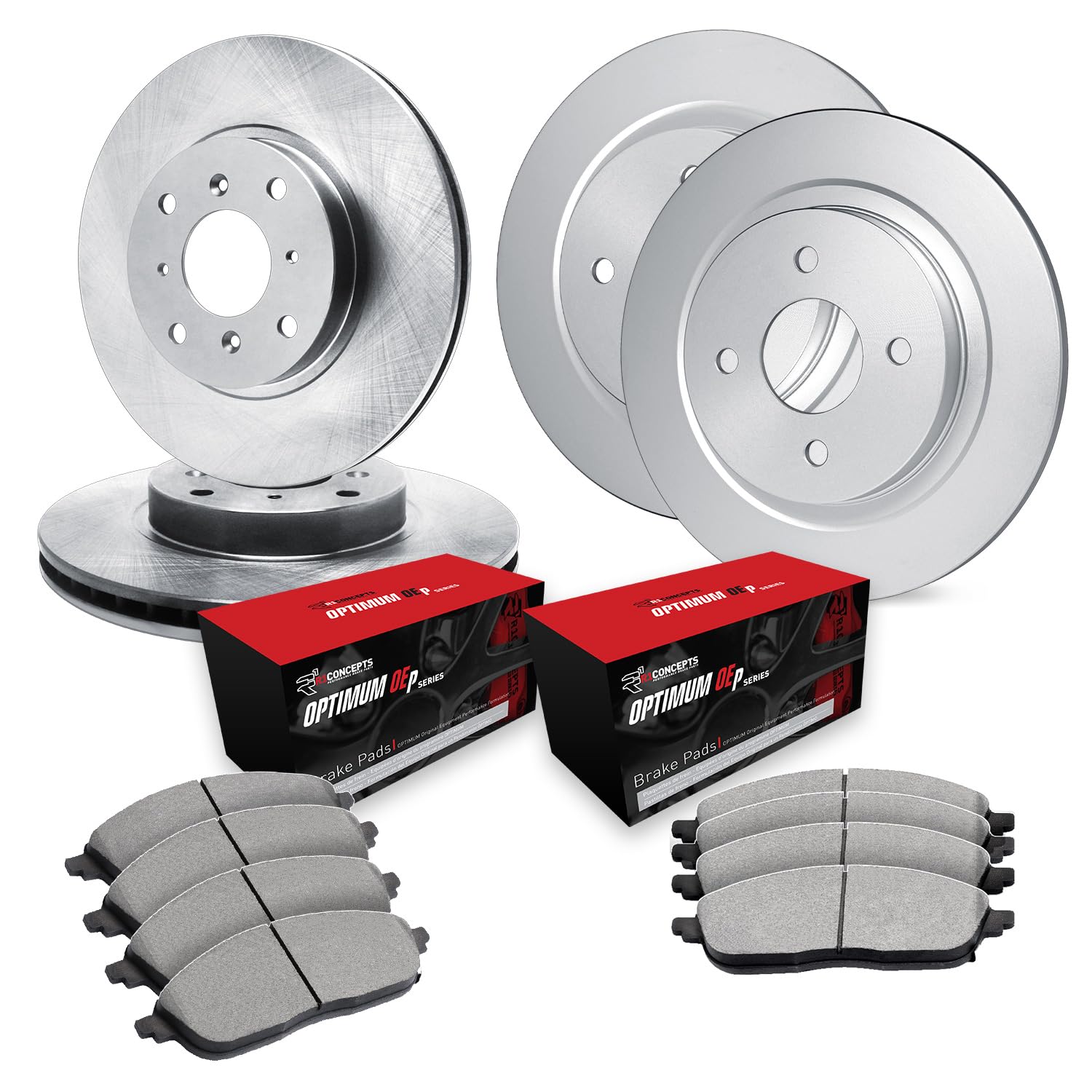 R1 Concepts Disc Brake Rotor Set with Optimum Oe Pads WFUN2-07000