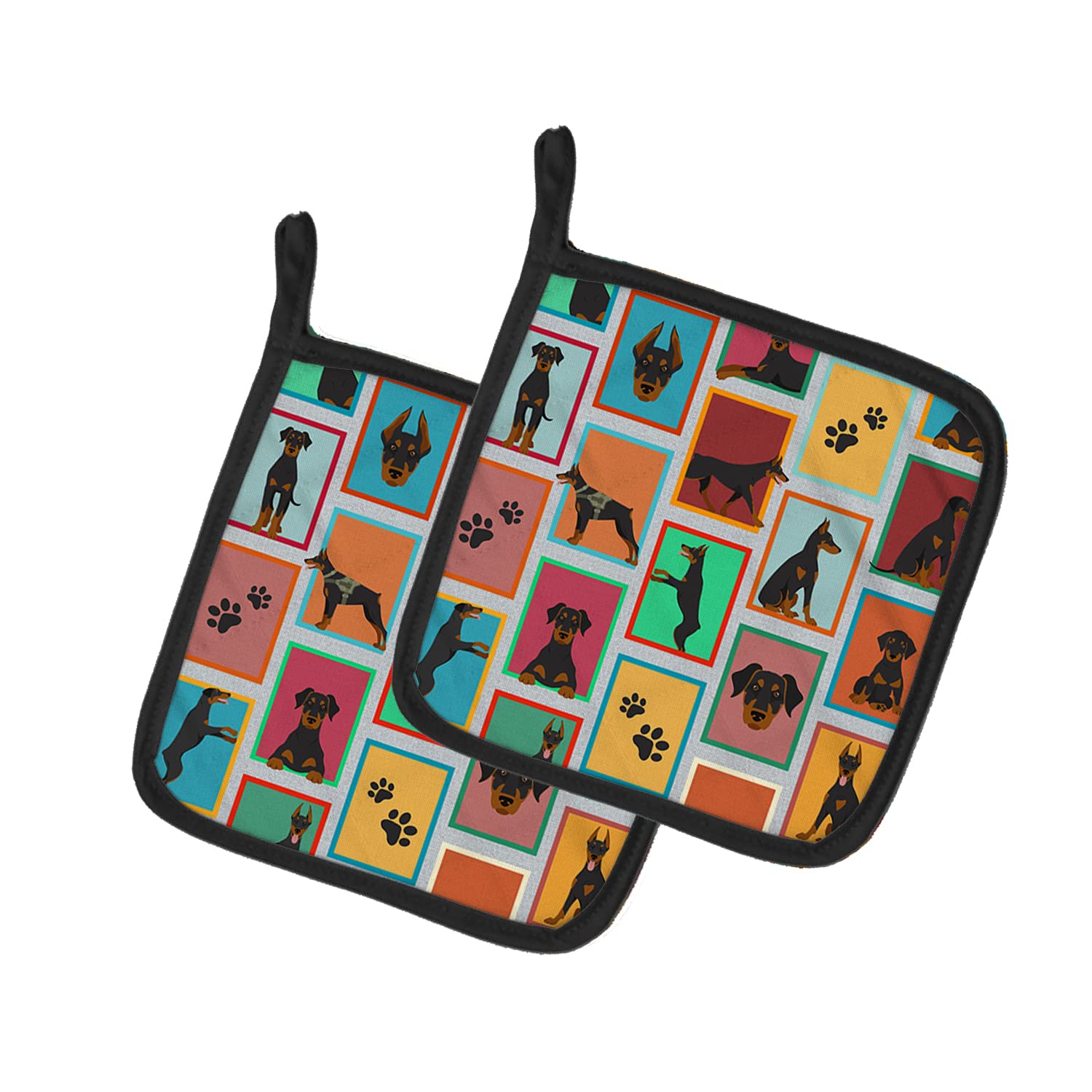 Lots of Doberman Pinscher Pair of Pot Holders