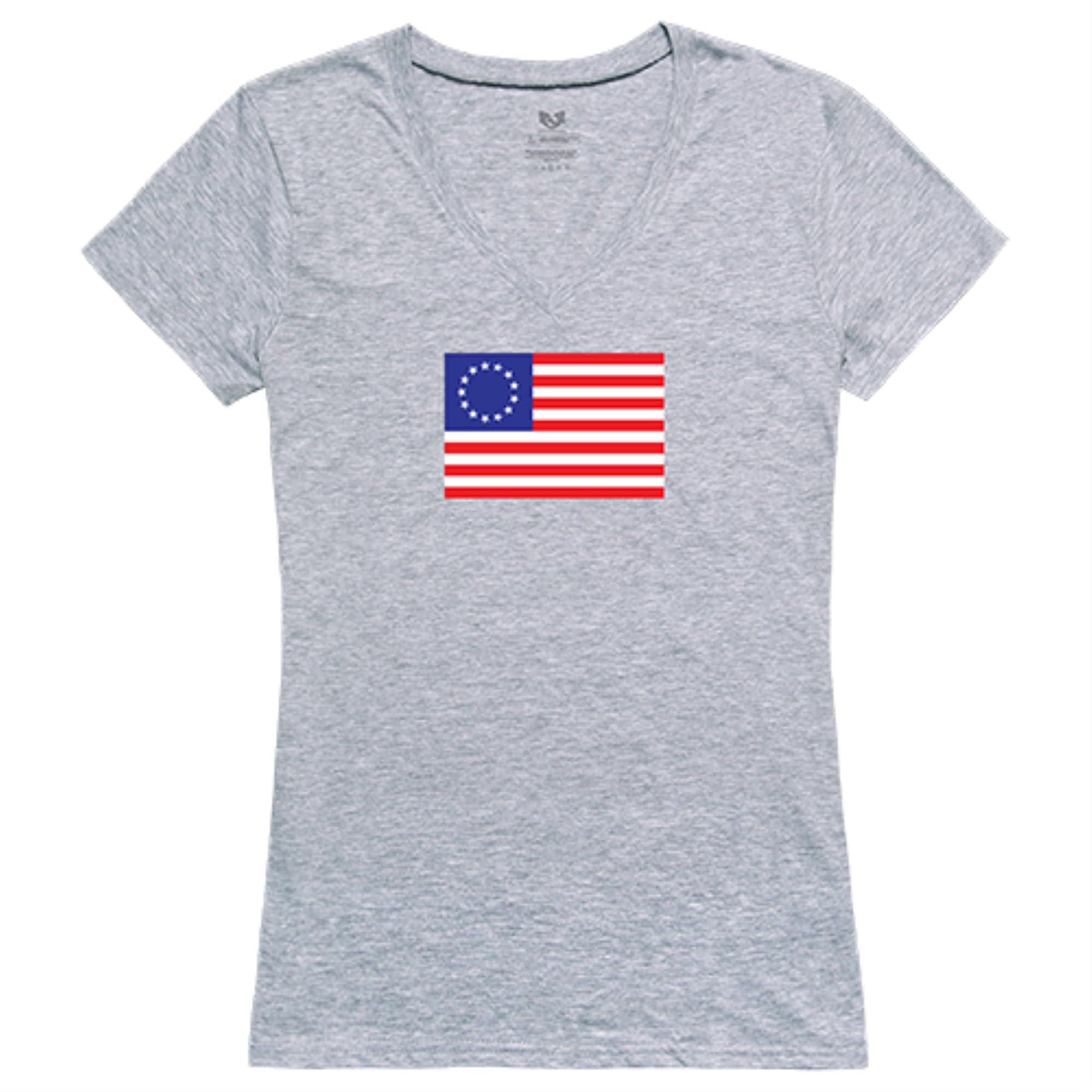 Graphic V-Neck, Betsy Ross 2, HGY, XL