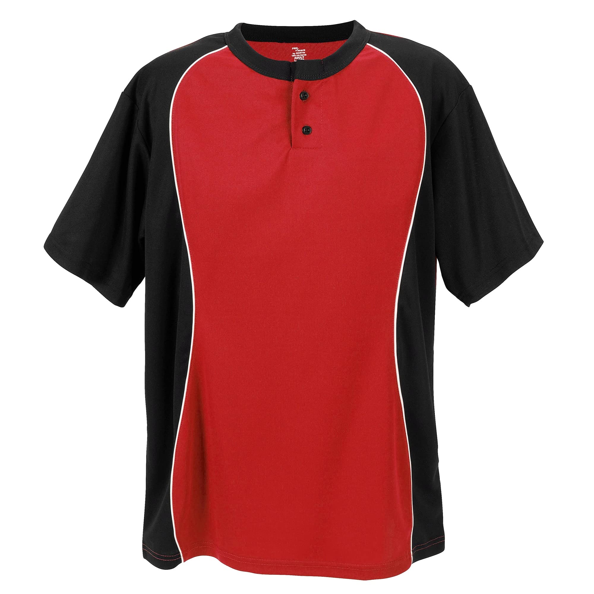 TWO BUTTON PLACKET-ADULT-RED-A2X