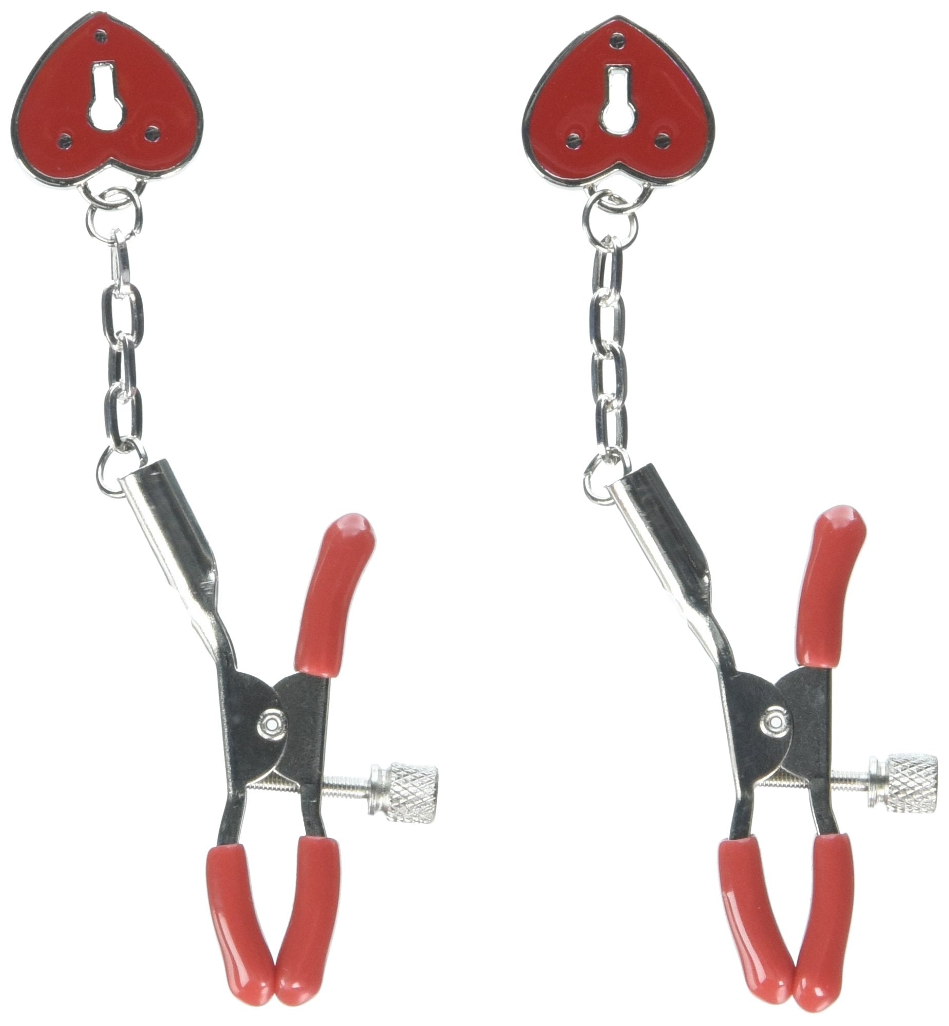 Captive Heart Padlock Nipple Clamps