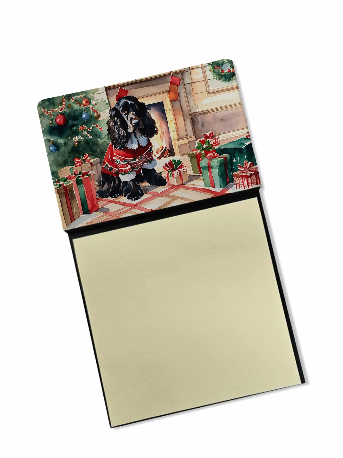 English Cocker Spaniel Cozy Christmas Sticky Note Holder
