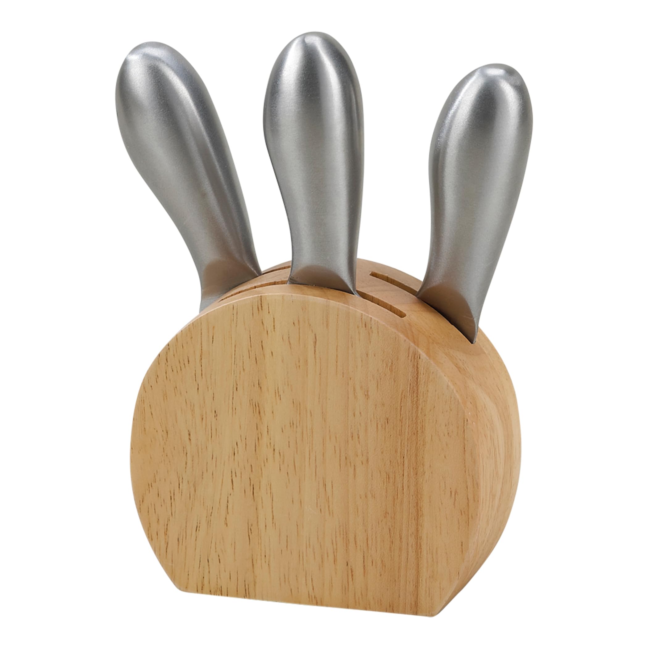 WD CHEESE BLOCK W/3 METAL HNDL UTENSILS