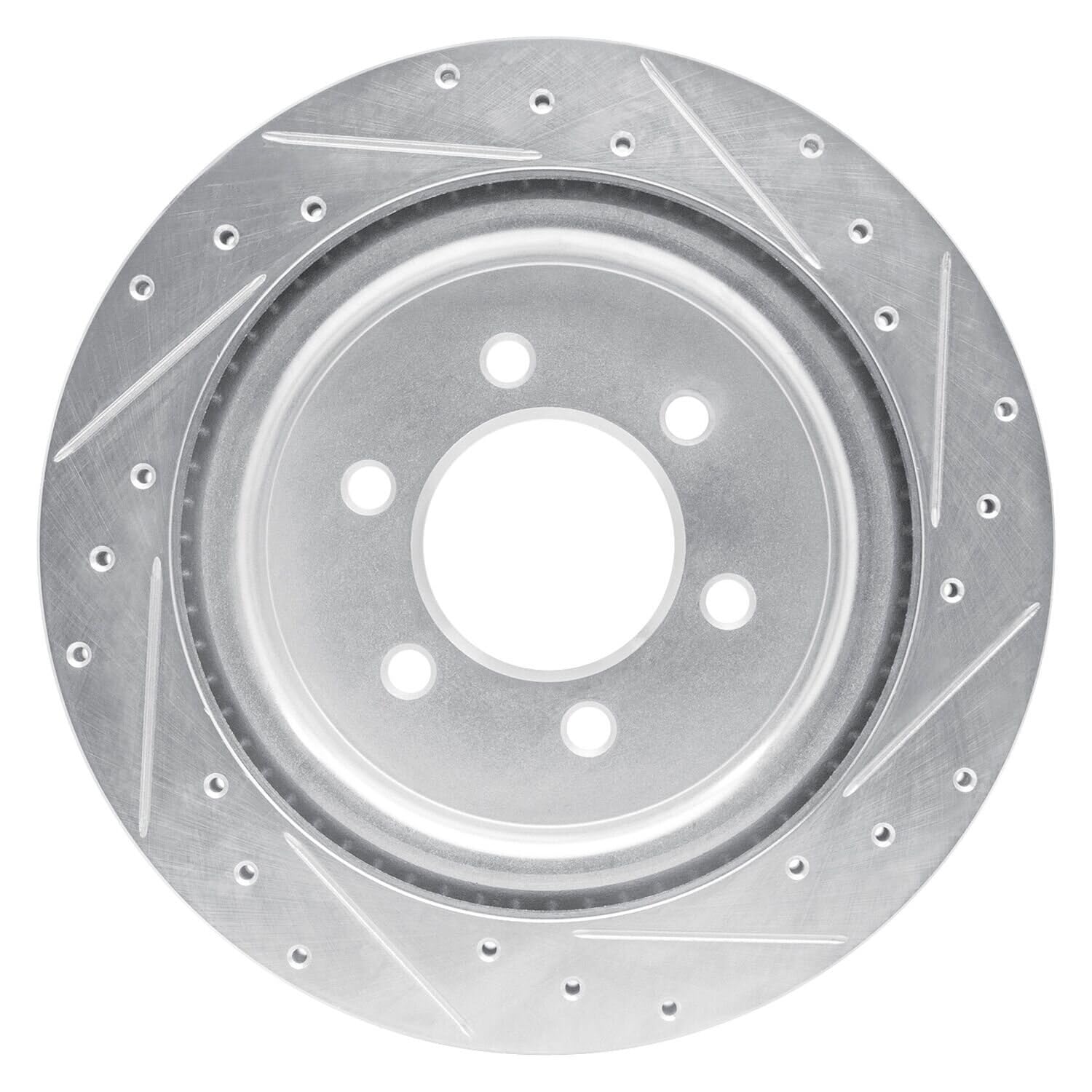 R1 Concepts Brake Rotor Drilled and Slotted Silver EDZ-54288L