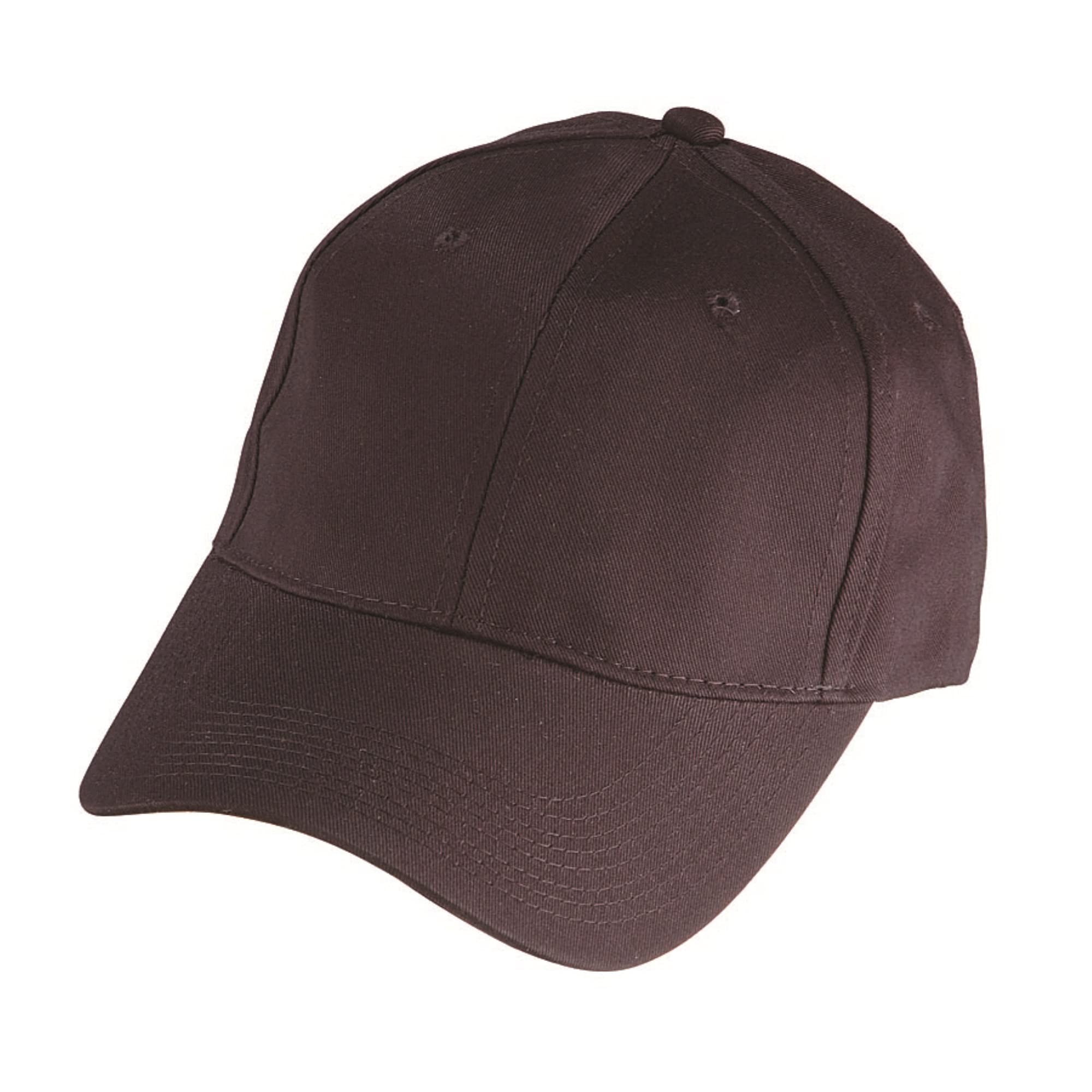 BASEBALL CAP-ADULT-6PANEL-BLACK