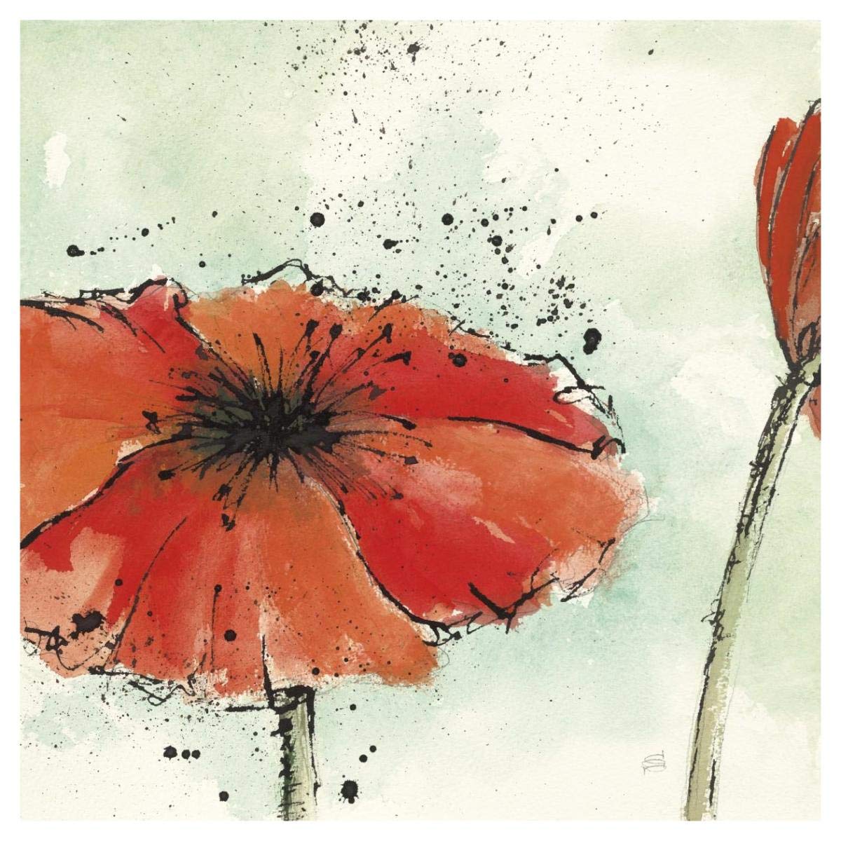 Not a California Poppy III -Paper Art-42x42”