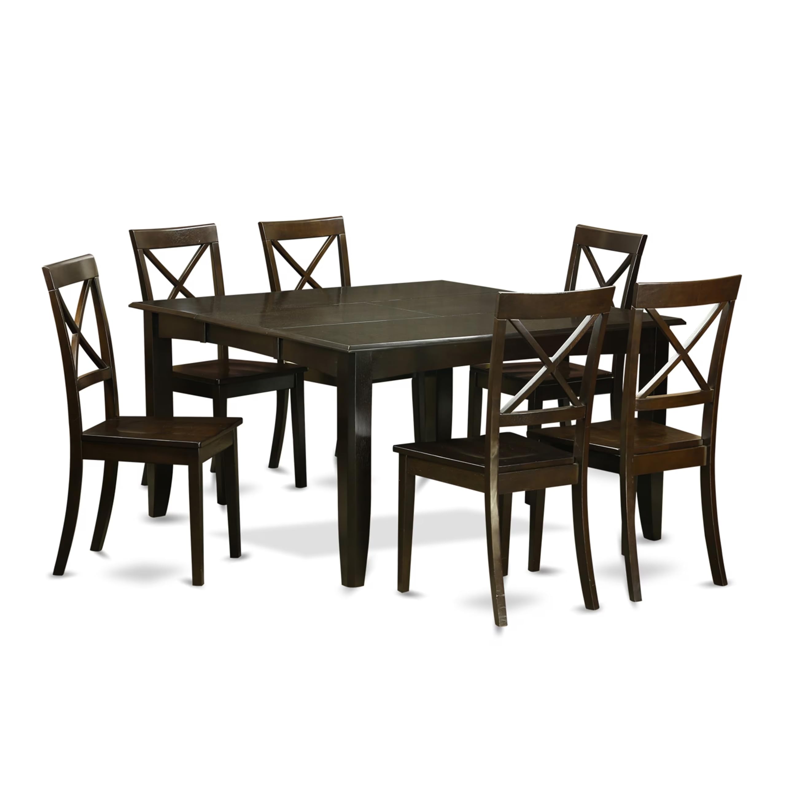 7  Pc  Dining  room  set-Dinette  Table  with  Leaf  and  6  Dinette  Chairs.