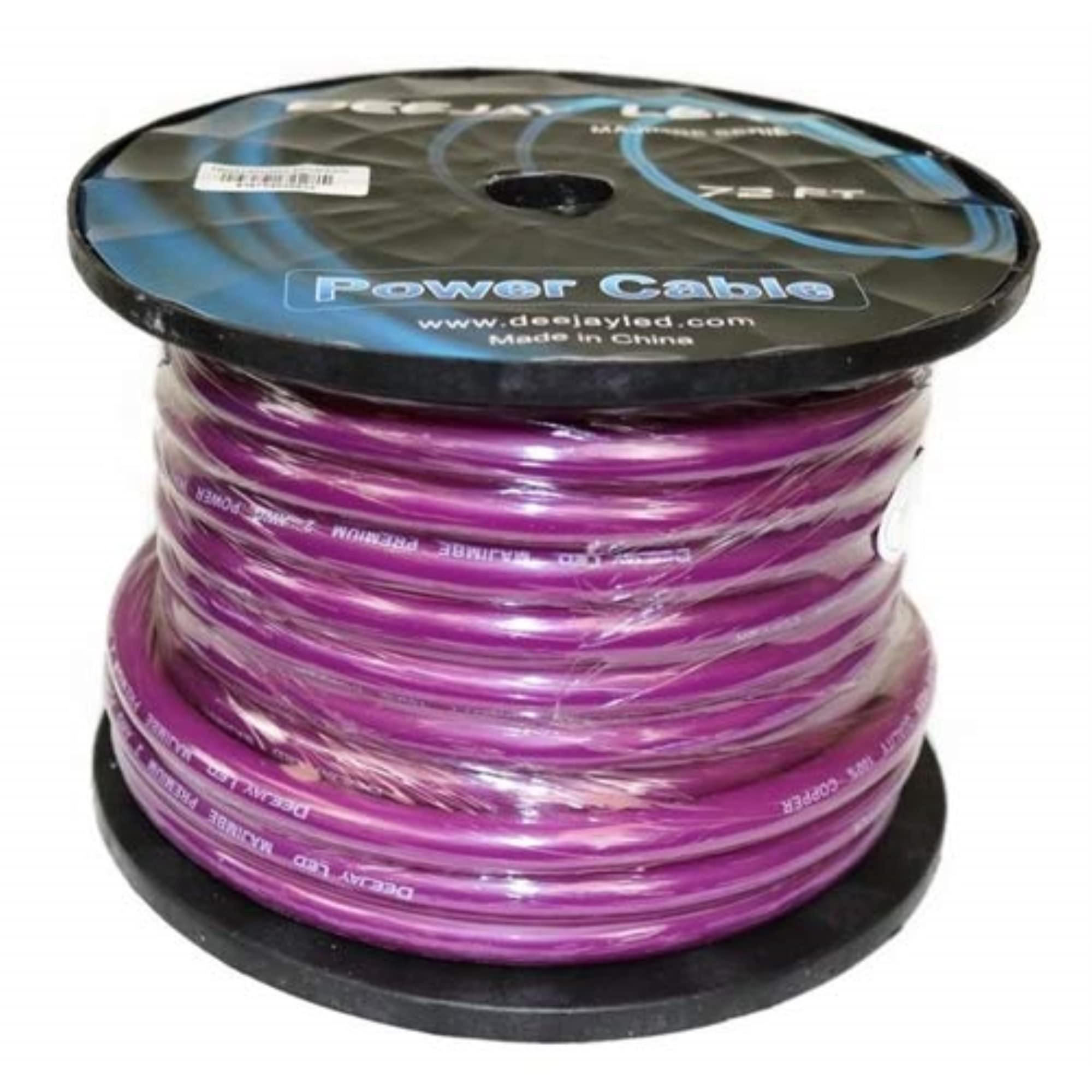 2 GAUGE 72 FT 100 percent  Copper Power Cable Used for Vehicular Audio Amplifiers PURPLE