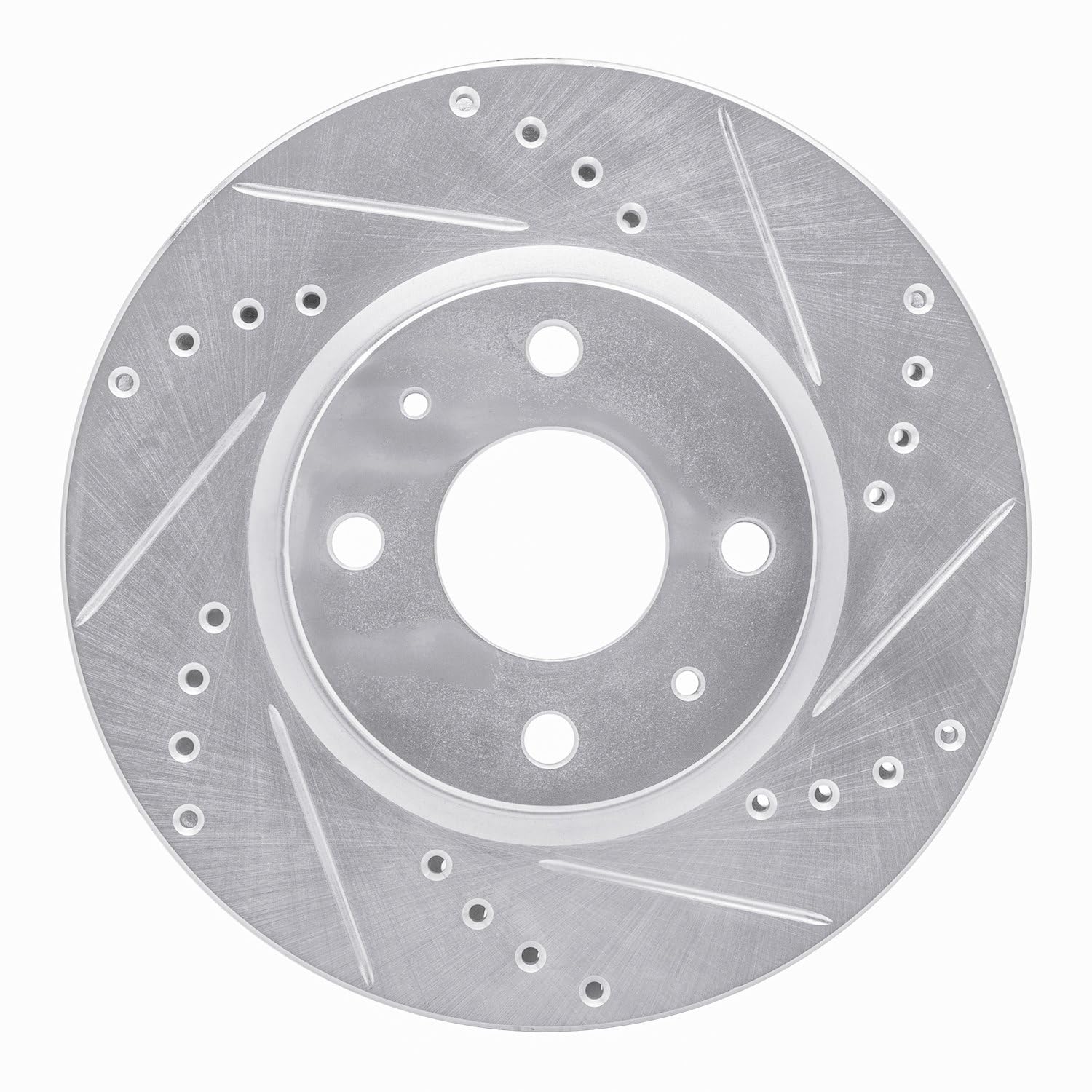 R1 Concepts Brake Rotor Drilled and Slotted Silver EDZ-56001R