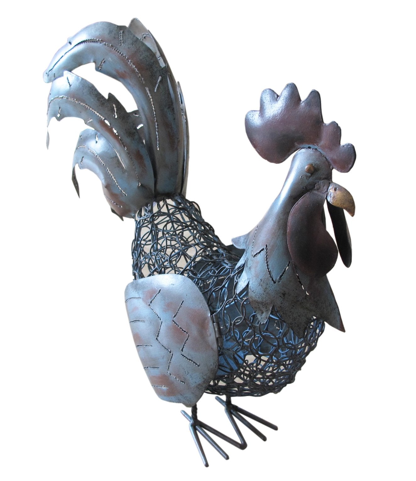 D-ART COLLECTION, INC Antique Rooster Iron Lantern Large