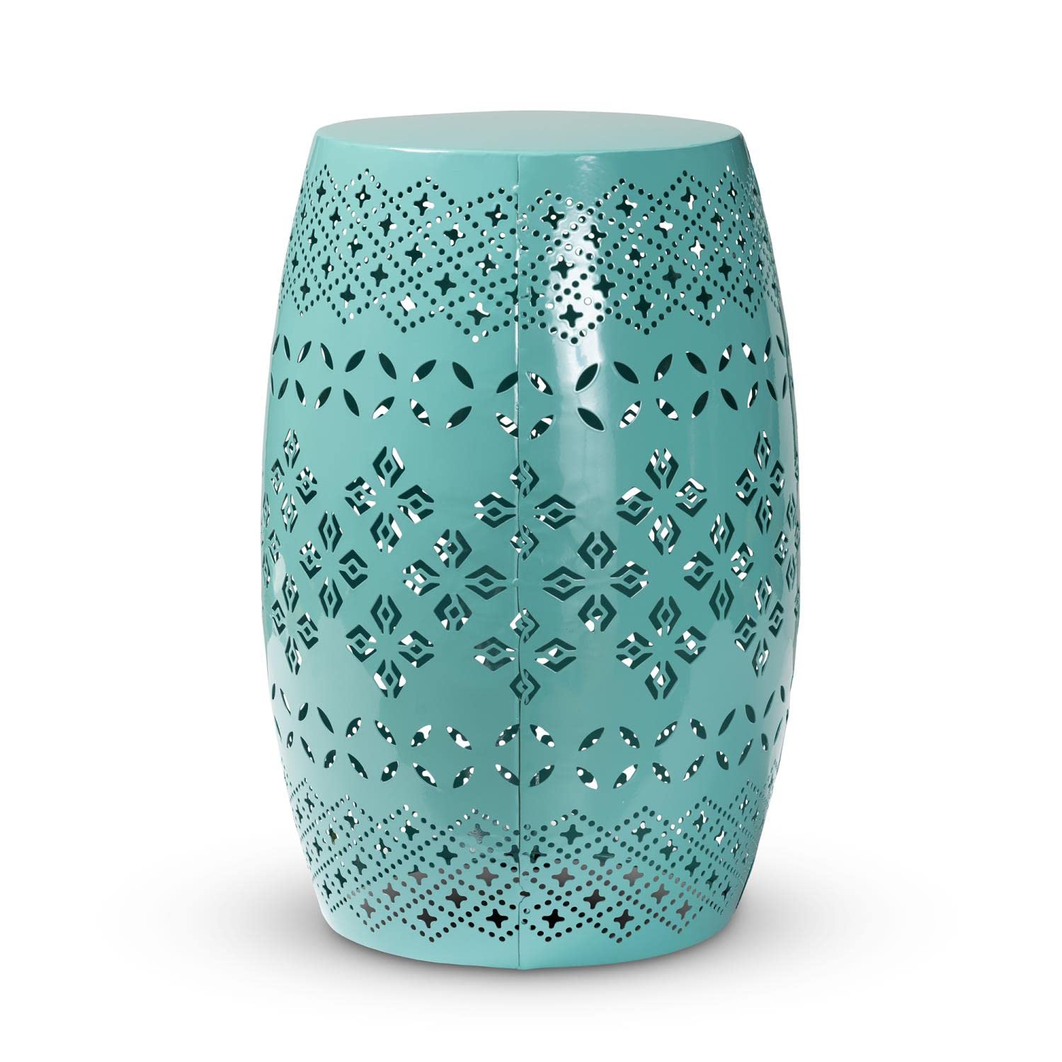 Baxton Studio Lavinia Modern And Contemporary Teal Finished Metal Outdoor Side Table