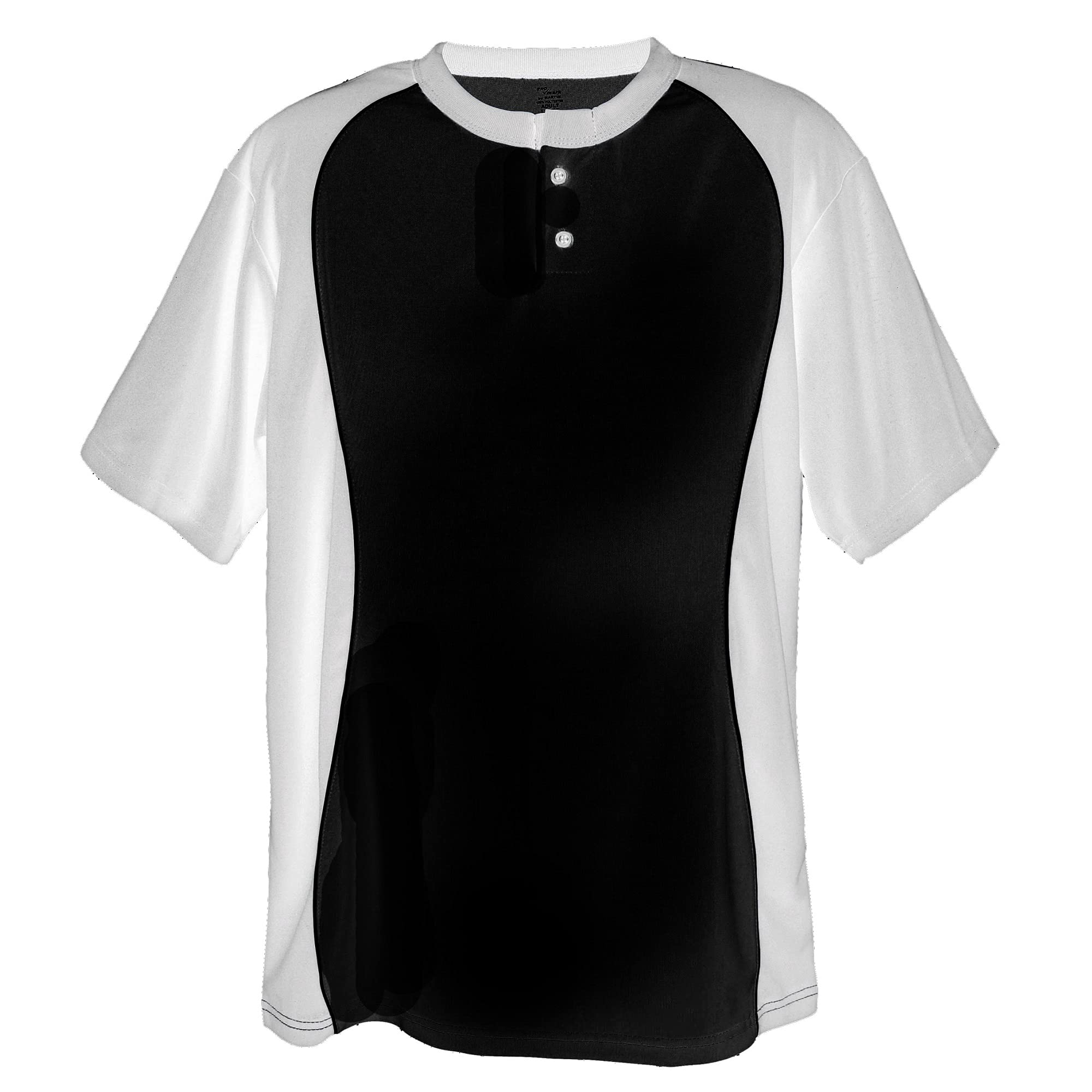 TWO BUTTON PLACKET-ADULT-BLACK-AL