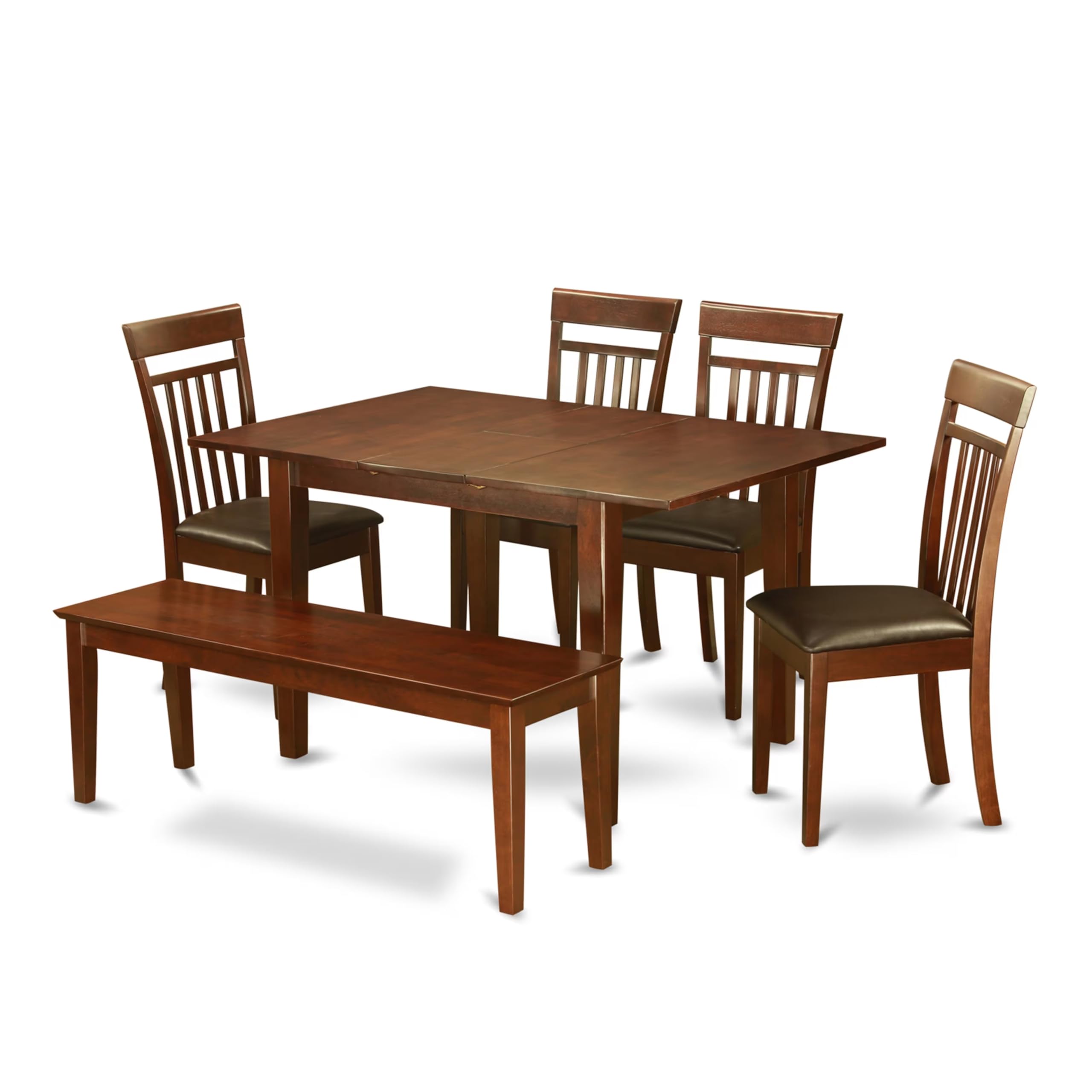 6  PC  Table  and  Chairs  set  -  Kitchen  dinette  Table  and  4  Kitchen  Dining  Chairs  plus  a  bench
