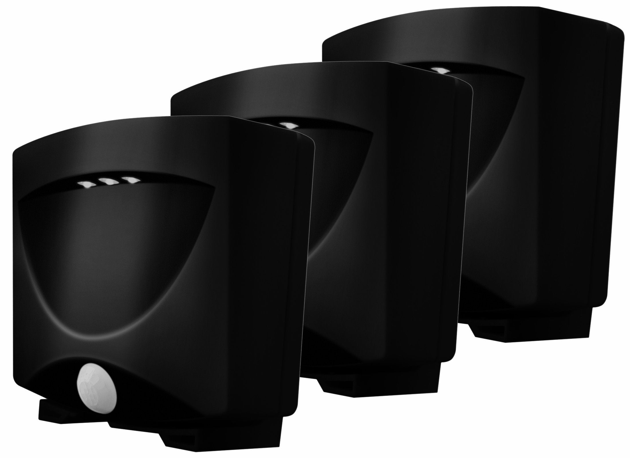 3-pack: Battery-Powered Motion-Activated Outdoor Night-Light in Bronze