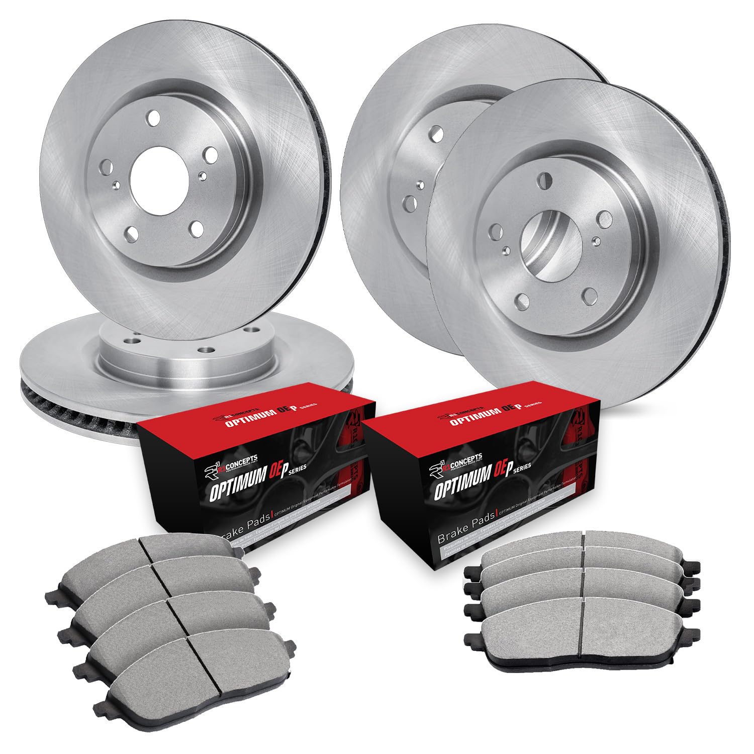 R1 Concepts Disc Brake Rotor Set with Optimum Oe Pads WFUN2-55166