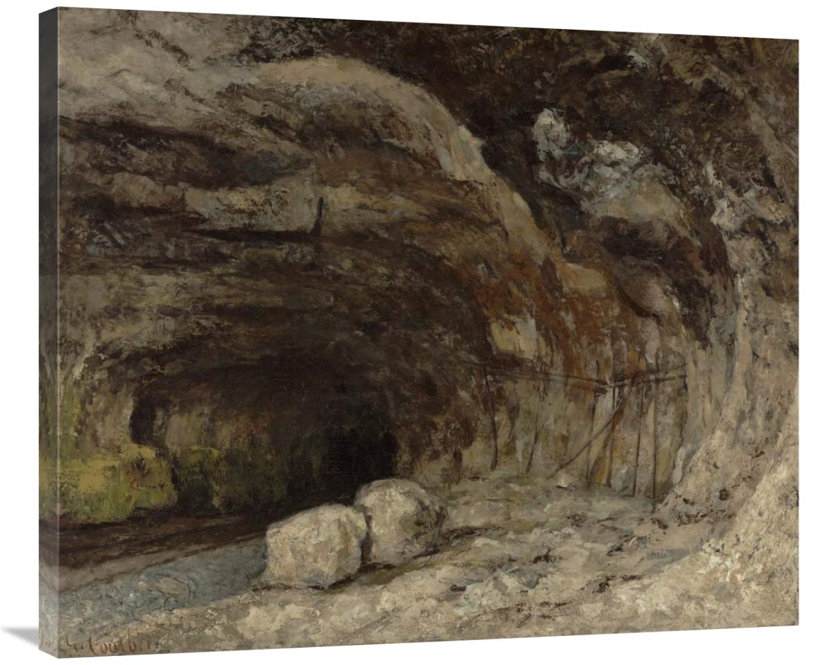 Grotto of Sarrazine near Nans-sous-Sainte-Anne-Canvas Art-36x30.24”