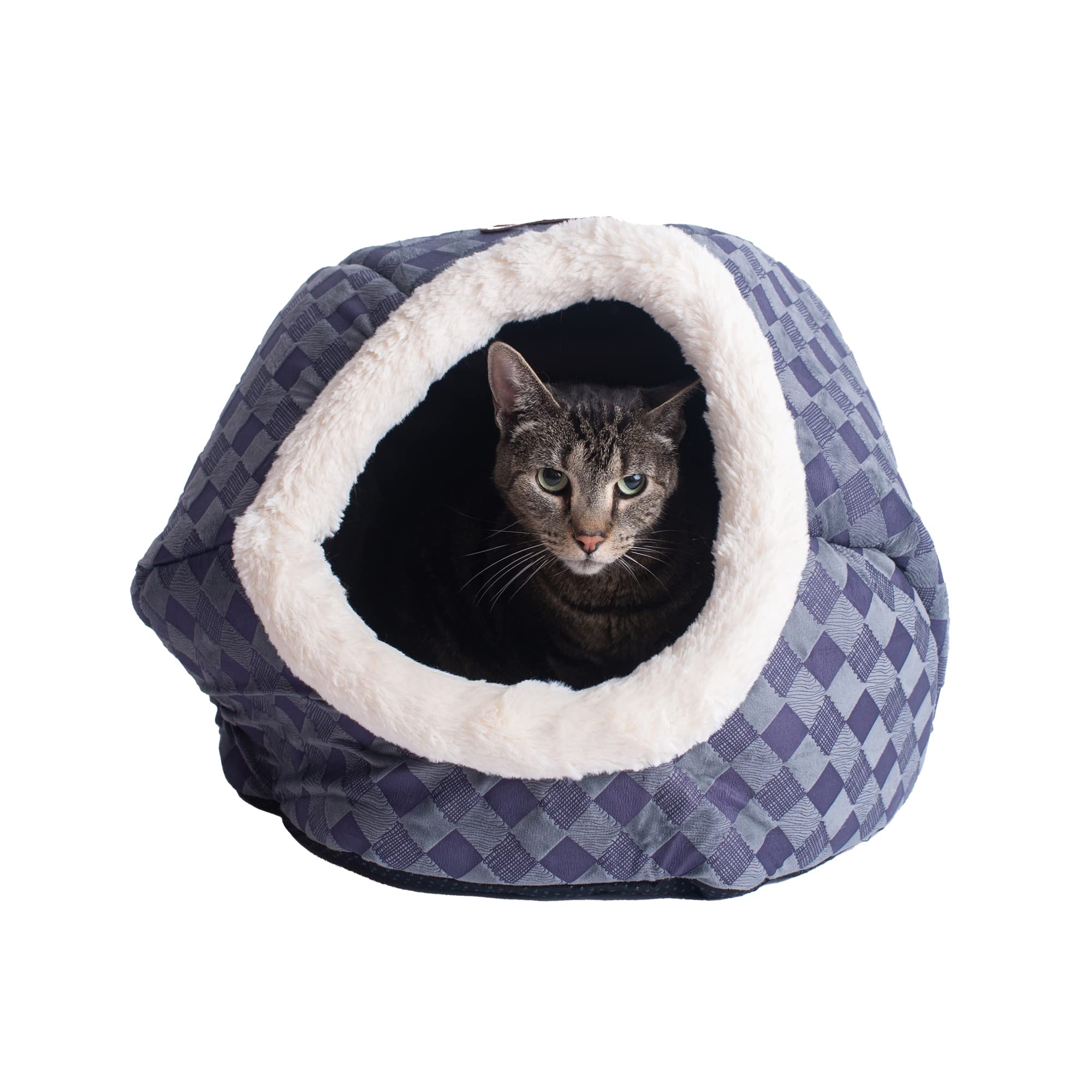 Armarkat Cat Bed Model C44,                     Blue Checkered