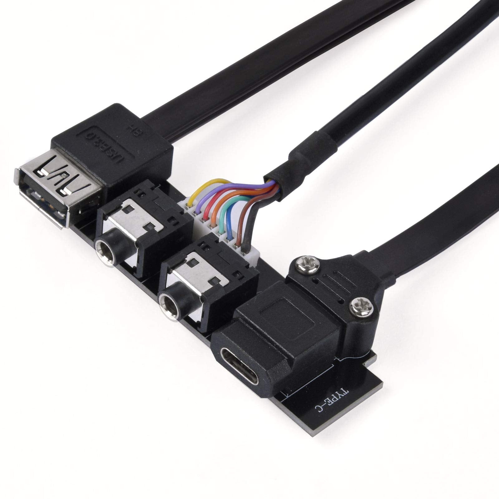 USB3.0  A type * 1 internal 19Pin 800mm length +USB3.1 Gen2  C Type *1internal 20Pin Key-A 600mm length+ HD Audio 800mm length