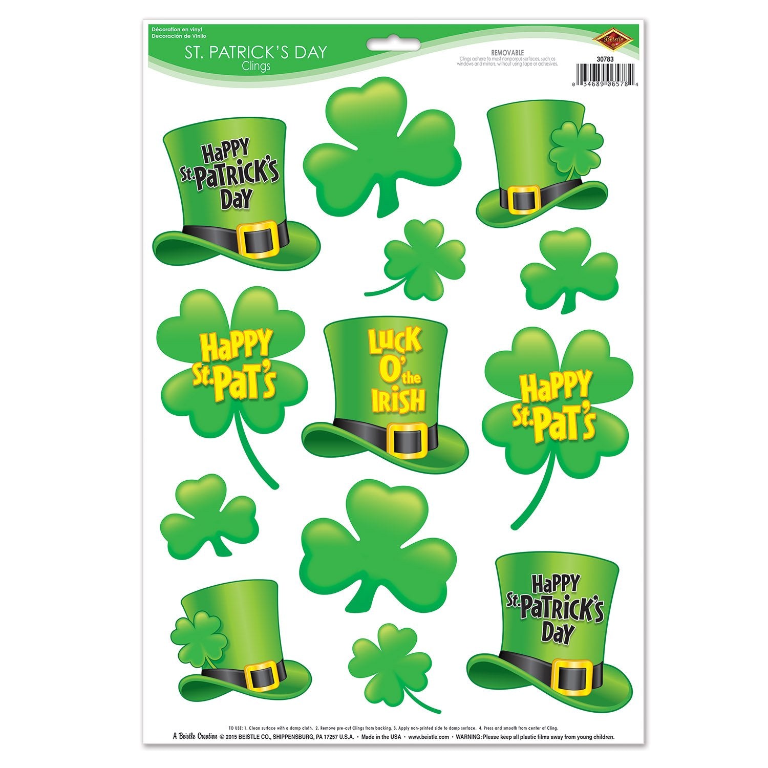 St Patricks Day Clings